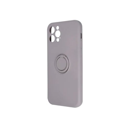 Xiaomi 12 5G/12X 5G Szilikon tok hátlapi gyűrűvel világos szürke
