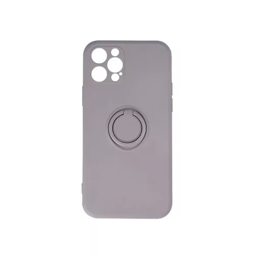 Xiaomi 12 Pro 5G Szilikon tok hátlapi gyűrűvel világos szürke-5907457700581 2 kép