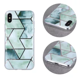 Samsung Galaxy A03S Marmur tok geometrikus mintázattal zöld-5900495969644 1 kép