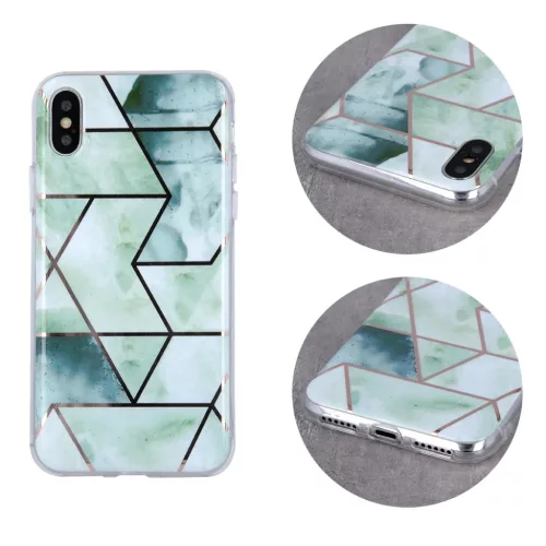 Samsung Galaxy A03S Marmur tok geometrikus mintázattal zöld-5900495969644 1 kép