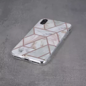 Samsung Galaxy A03S Marmur tok geometrikus mintázattal rózsaszín-5900495969651 2 kép