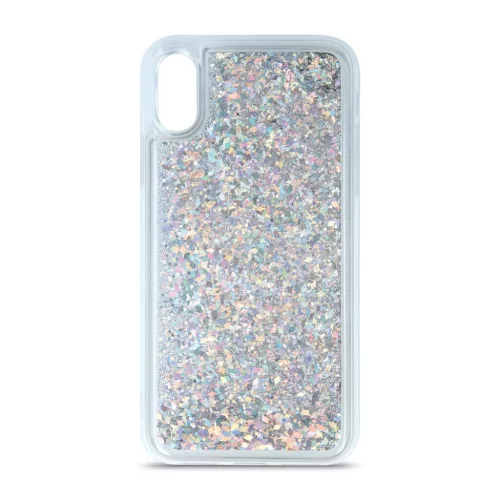 Samsung Galaxy M52 5G Liquid Sparkle folyékony flitteres tok ezüst-5900495985767 2 kép