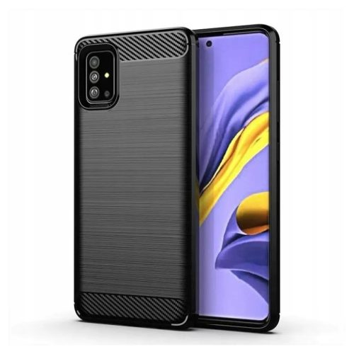 Samsung Galaxy A71 5G Forcell carbon mintás tok fekete-5903396068201 1 kép