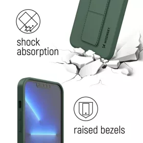 iPhone 13 Pro Wozinsky Kickstand flexibilis szilikon tok piros-9145576234082 2 kép