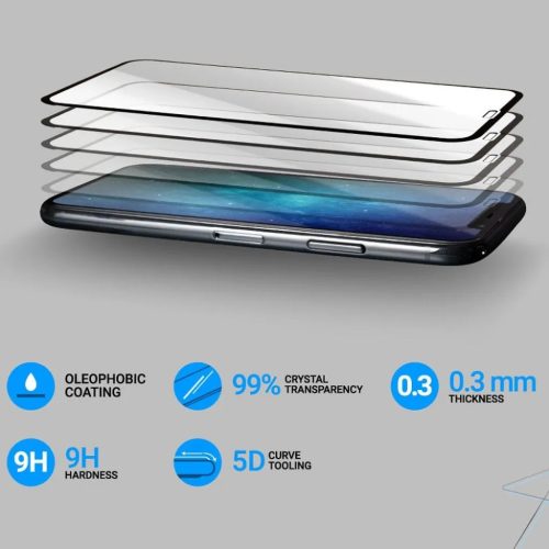 Samsung Galaxy A33 5G 5D Full Glue kijelzővédő üvegfólia fekete