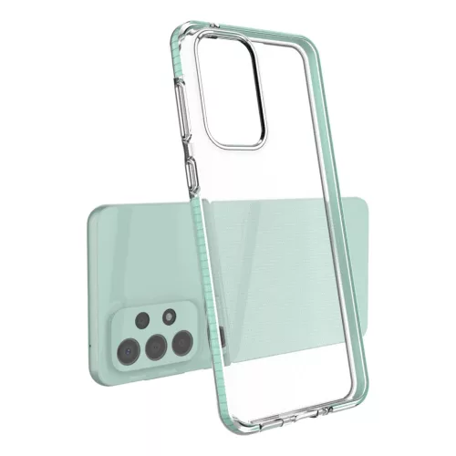 Samsung Galaxy A33 5G Spring átlátszó TPU tok színes kerettel feke-9145576244296 3 kép