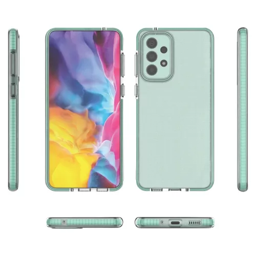 Samsung Galaxy A33 5G Spring átlátszó TPU tok színes kerettel feke-9145576244296 4 kép