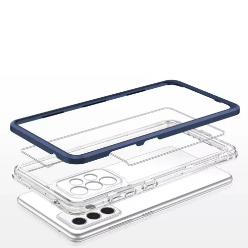 Samsung Galaxy A33 5G Clear Gel átlátszó tok kék kerettel-9145576244494 2 kép