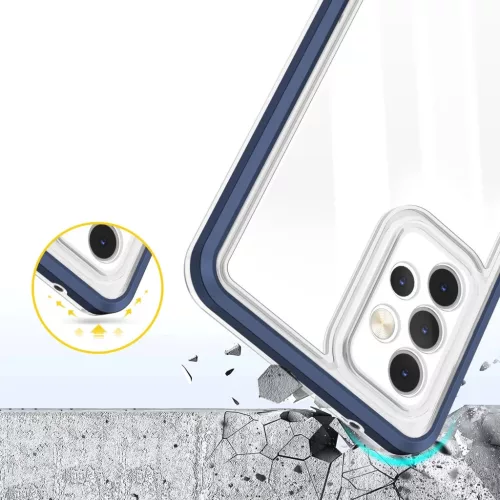 Samsung Galaxy A33 5G Clear Gel átlátszó tok kék kerettel-9145576244494 3 kép