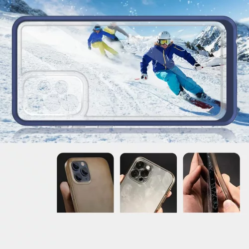 Samsung Galaxy A33 5G Clear Gel átlátszó tok kék kerettel-9145576244494 5 kép