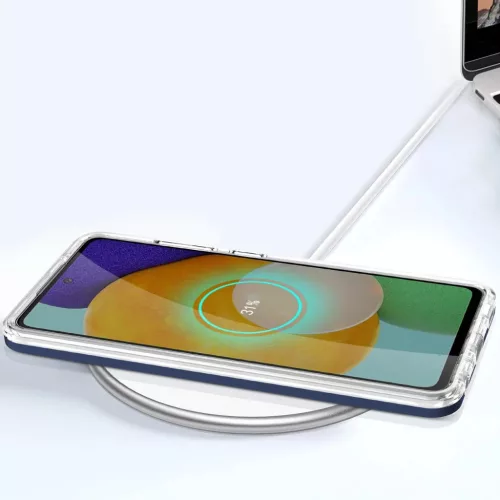Samsung Galaxy A33 5G Clear Gel átlátszó tok kék kerettel-9145576244494 7 kép