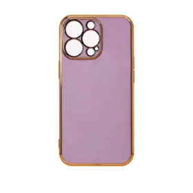 iPhone 13 Pro Max Lighting Color gél tok arany kerettel lila-9145576252901 5 kép