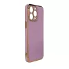 iPhone 13 Pro Max Lighting Color gél tok arany kerettel lila-9145576252901 7 kép