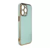 iPhone 13 Pro Lighting Color gél tok arany kerettel menta-9145576252864 7 kép