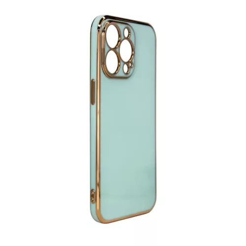 iPhone 13 Pro Max Lighting Color gél tok arany kerettel menta-9145576252925 7 kép