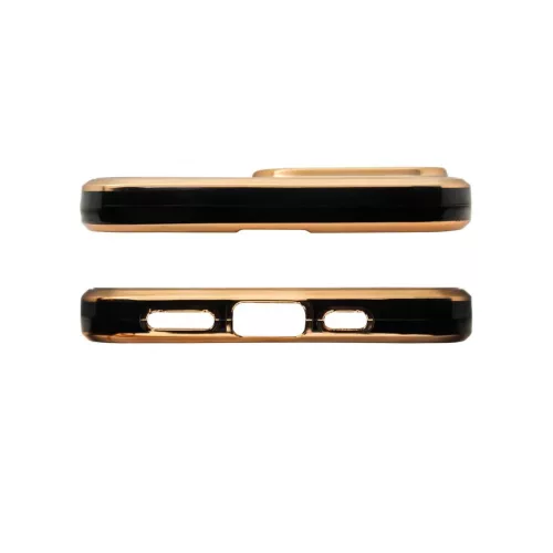 iPhone 13 Pro Lighting Color gél tok arany kerettel fekete-9145576252871 6 kép