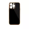 iPhone 13 Pro Max Lighting Color gél tok arany kerettel fekete-9145576252932 1 kép