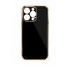 iPhone 13 Pro Max Lighting Color gél tok arany kerettel fekete-9145576252932 7 kép