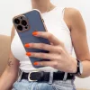 iPhone 13 Pro Max Lighting Color gél tok arany kerettel fekete-9145576252932 5 kép