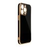 iPhone 13 Pro Max Lighting Color gél tok arany kerettel fekete-9145576252932 6 kép