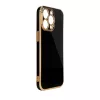 iPhone 13 Pro Max Lighting Color gél tok arany kerettel fekete-9145576252932 7 kép