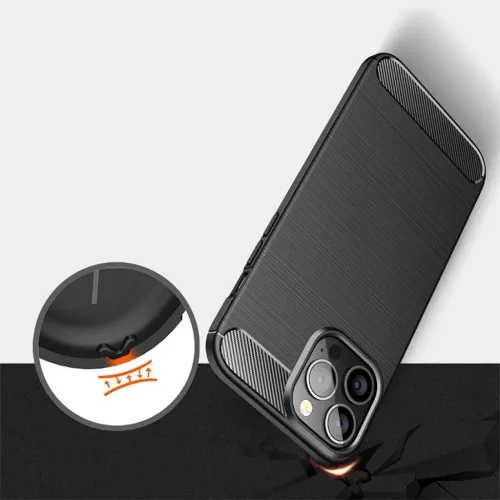 Oppo A15 / A15S Carbon szénszál mintájú TPU tok fekete-5900217391647 3 kép