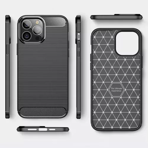 Oppo A74 5G Carbon szénszál mintájú TPU tok fekete-5900217945000 1 kép