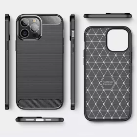 Realme 9 5G / 9 Pro Carbon szénszál mintájú TPU tok fekete-5900217942863 1 kép