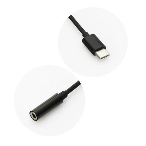 USB Type-C/3.5 mm Jack átalakító adapter fekete-5901737890948 2 kép