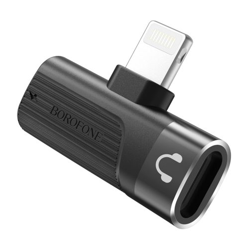 Borofone audio adapter BV14 Lightning - 2x Lightning fekete-6931474742971 4 kép