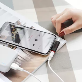 Borofone audio adapter BV7 Lightning - Lightning + 3.5 mm jack fehér-6931474701435 2 kép