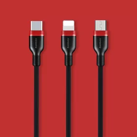 Remax Choos RC-126M USB- micro USB kábel 1 m fekete-6954851297123 2 kép