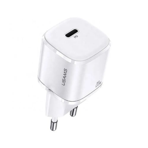 USAMS T36 Mini hálózati töltő adapter 1xUSB-C 20W fehér-6958444929644 5 kép