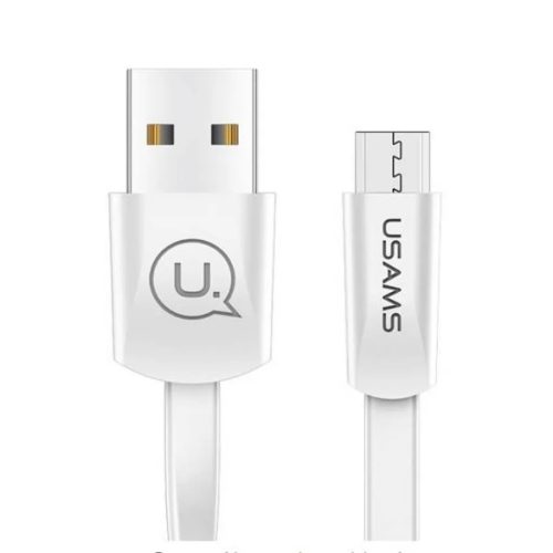 USAMS U2 microUSB lapos kábel 1,2 m fehér (US-SJ201)-6958444955254 1 kép