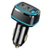 USAMS C24 autós töltő 2xUSB-C + 1xUSB 105W gyorstöltő fekete (US-CC141)