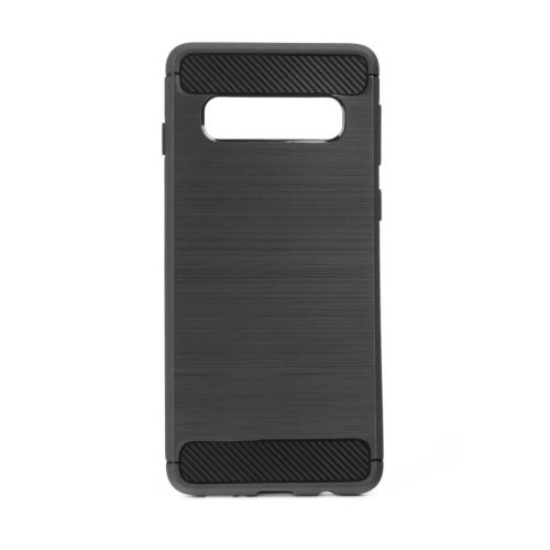 Forcell szénszál mintájú TPU tok Samsung S10 fekete-5901737944443 1 kép