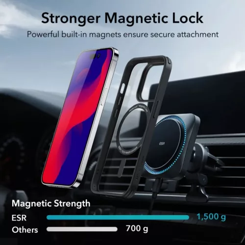  iPhone 14 Pro Max ESR CH HaloLock MagSafe átlátszó/fekete tok-4894240160824 6 kép
