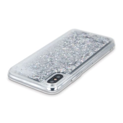 Realme C11 2021/C20 Liquid Sparkle folyékony flitteres tok ezüst-5900495021748 3 kép