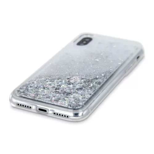 Realme C11 2021/C20 Liquid Sparkle folyékony flitteres tok ezüst-5900495021748 2 kép