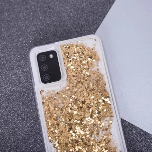 Xiaomi Redmi 10C 4G Liquid Sparkle folyékony flitteres tok arany-5900495021939 7 kép