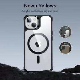  iPhone 14 Plus átlátszó/fekete ESR Air Armor HaloLock MagSafe tok-4894240161692 1 kép