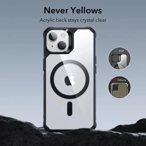  iPhone 14 Plus átlátszó/fekete ESR Air Armor HaloLock MagSafe tok-4894240161692 1 kép
