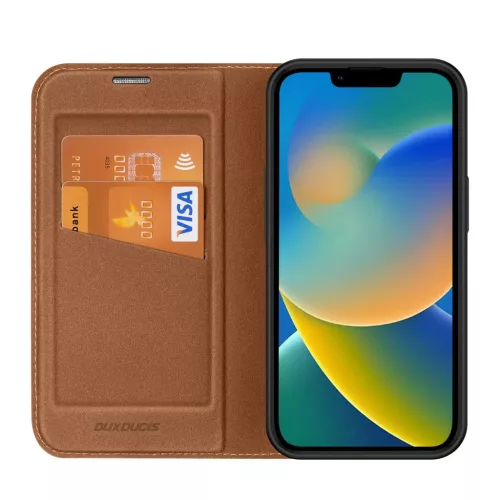 iPhone 14 Plus Dux Ducis Skin X2 mágneses fliptok barna-6934913034521 10 kép