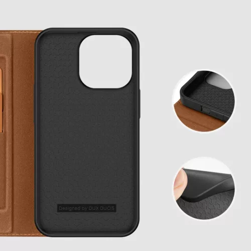 iPhone 14 Pro Dux Ducis Skin X2 mágneses fliptok barna-6934913034552 3 kép