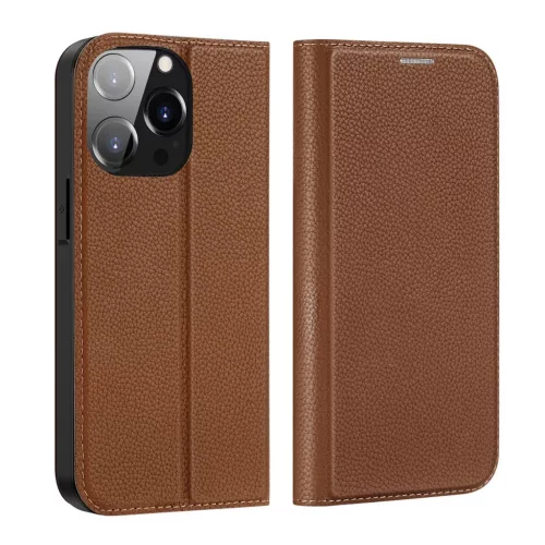 iPhone 14 Pro Dux Ducis Skin X2 mágneses fliptok barna-6934913034552 8 kép