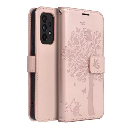 Samsung Galaxy A53 5G Forcell Mezzo fliptok Tree Rose Gold-5903396144295 9 kép