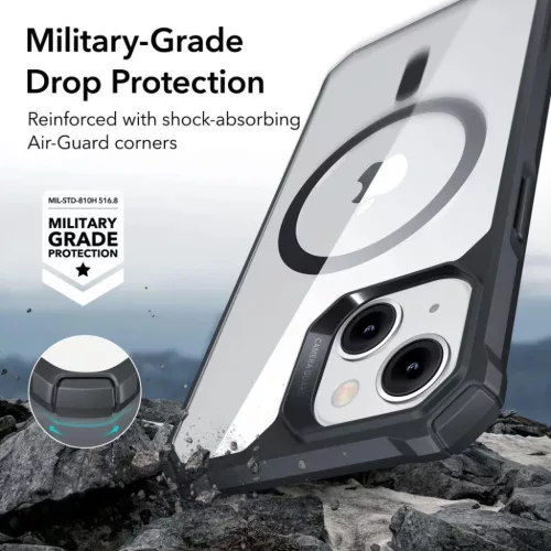  iPhone 14 Pro átlátszó/fekete ESR Air Armor HaloLock MagSafe tok-4894240161708 7 kép