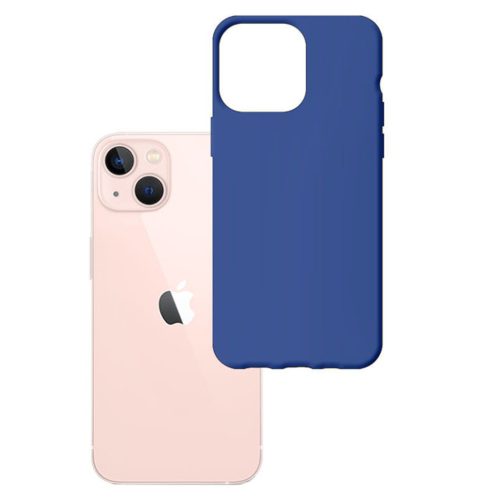 iPhone 14 3MK matt szilikon tok kék-5903108476454 9 kép