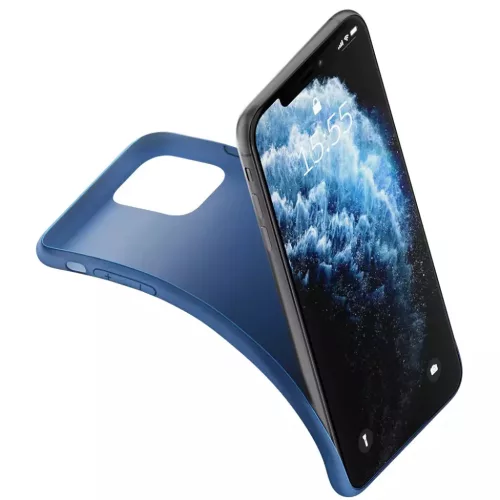 iPhone 14 Plus 3MK matt szilikon tok kék-5903108476607 4 kép
