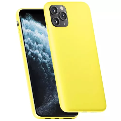 iPhone 14 Plus 3MK matt szilikon tok citromsárga-5903108476614 4 kép